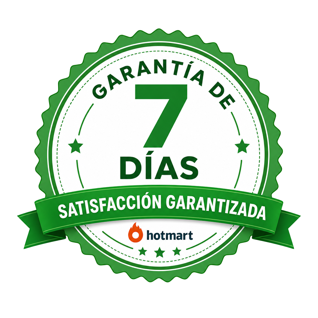 Sello de garantía de 7 días Hotmart